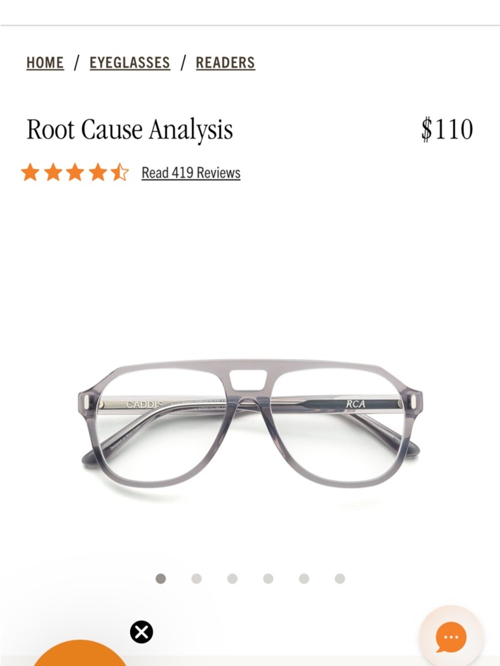 Root Cause Analysis Men’s Readers - Gray